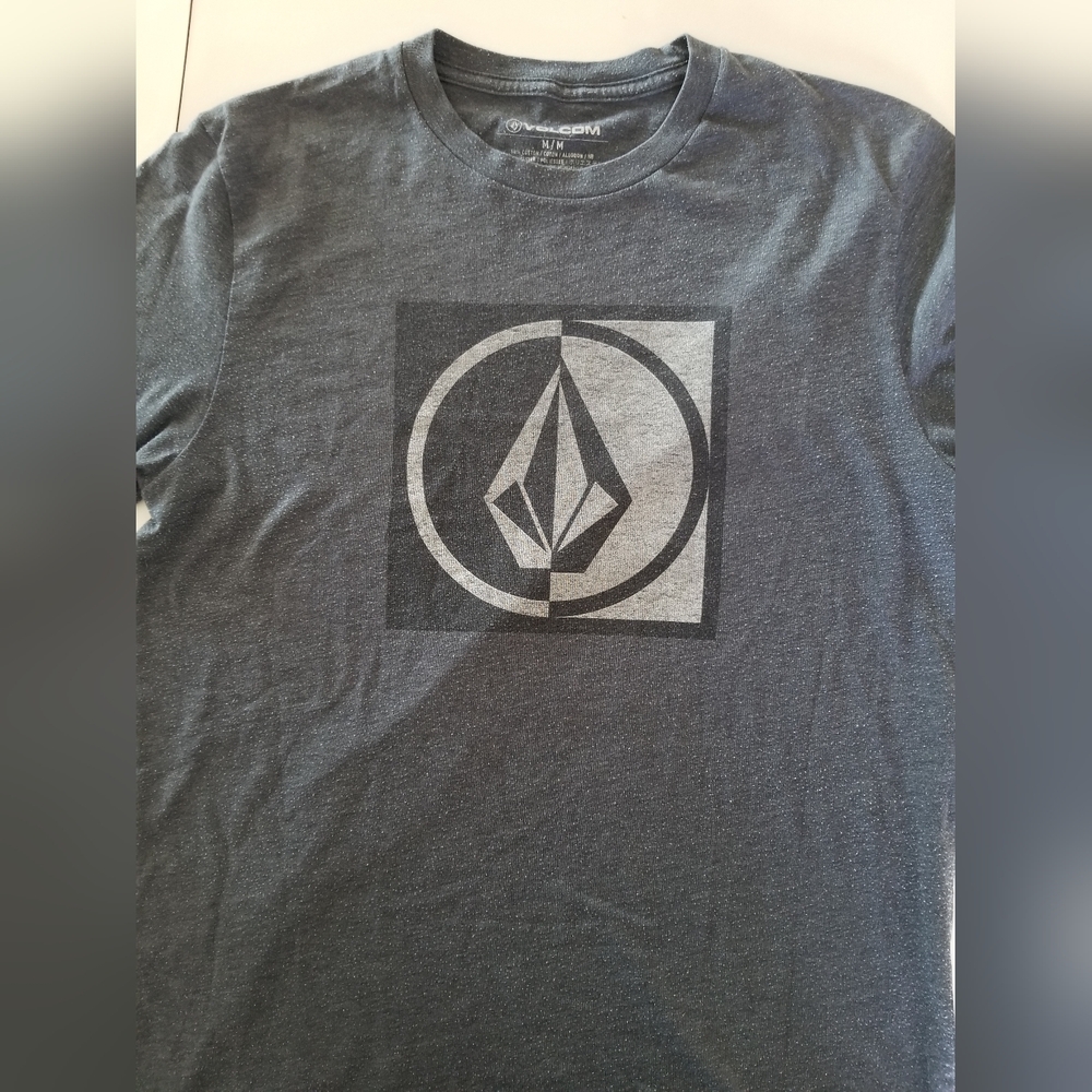 Volcom Stone Geometric Logo Graphic Tee Charcoal Grey Medium